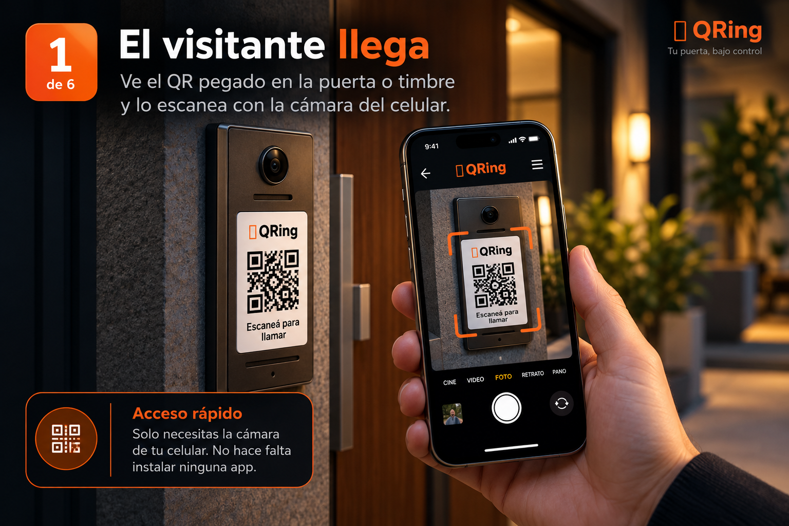 QRing — El visitante llega